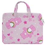 Cheer Bear Pink, Care, Care Bears, Cartoon MacBook Pro 15  Double Pocket Laptop Bag 