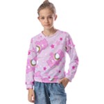 Cheer Bear Pink, Care, Care Bears, Cartoon Kids  Long Sleeve T-Shirt with Frill 