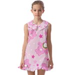 Cheer Bear Pink, Care, Care Bears, Cartoon Kids  Pilgrim Collar Ruffle Hem Dress