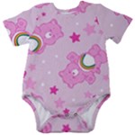 Cheer Bear Pink, Care, Care Bears, Cartoon Baby Short Sleeve Bodysuit