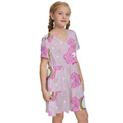 Kids  Short Sleeve Tiered Mini Dress 