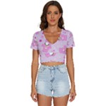 Cheer Bear Pink, Care, Care Bears, Cartoon V-Neck Crop Top