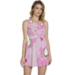 Cheer Bear Pink, Care, Care Bears, Cartoon Sleeveless High Waist Mini Dress