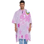 Cheer Bear Pink, Care, Care Bears, Cartoon Men s Hooded Rain Ponchos