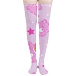 Cheer Bear Pink, Care, Care Bears, Cartoon Thigh High Stockings