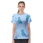 Dinosaur , Cute, Pastel, Women s Sport Mesh T-Shirt