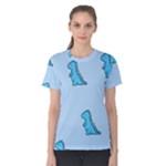 Dinosaur , Cute, Pastel, Women s Cotton T-Shirt