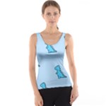 Dinosaur , Cute, Pastel, Women s Basic Tank Top