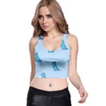 Dinosaur , Cute, Pastel, Racer Back Crop Top