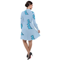 Long Sleeve Chiffon Shirt Dress 