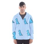 Dinosaur , Cute, Pastel, Men s Hooded Windbreaker