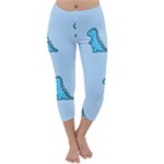 Dinosaur , Cute, Pastel, Capri Winter Leggings 