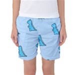 Dinosaur , Cute, Pastel, Women s Basketball Shorts