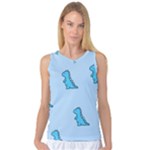 Dinosaur , Cute, Pastel, Women s Basketball Tank Top