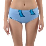 Dinosaur , Cute, Pastel, Reversible Mid-Waist Bikini Bottoms