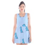 Dinosaur , Cute, Pastel, Scoop Neck Skater Dress