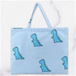 Dinosaur , Cute, Pastel, Zipper Large Tote Bag