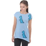 Dinosaur , Cute, Pastel, Cap Sleeve High Low Top