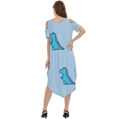 Cold Shoulder Loose Fit Dress With Pockets 