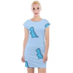 Dinosaur , Cute, Pastel, Cap Sleeve Bodycon Dress