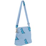 Dinosaur , Cute, Pastel, Zipper Messenger Bag