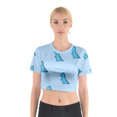 Dinosaur , Cute, Pastel, Cotton Crop Top from ArtsNow.com