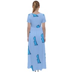 High Waist Short Sleeve Maxi Dress 