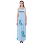 Dinosaur , Cute, Pastel, Empire Waist Maxi Dress