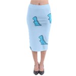 Dinosaur , Cute, Pastel, Midi Pencil Skirt