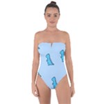 Dinosaur , Cute, Pastel, Tie Back One Piece Swimsuit