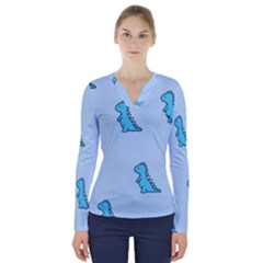 V-Neck Long Sleeve Top 