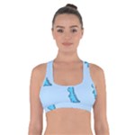 Dinosaur , Cute, Pastel, Cross Back Sports Bra