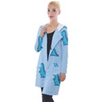 Dinosaur , Cute, Pastel, Hooded Pocket Cardigan