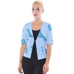 Dinosaur , Cute, Pastel, Cropped Button Cardigan