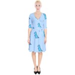 Dinosaur , Cute, Pastel, Wrap Up Cocktail Dress