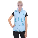 Dinosaur , Cute, Pastel, Women s Button Up Vest