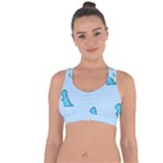 Dinosaur , Cute, Pastel, Cross String Back Sports Bra