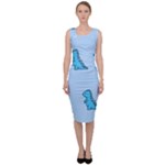 Dinosaur , Cute, Pastel, Sleeveless Pencil Dress