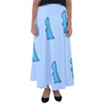 Dinosaur , Cute, Pastel, Flared Maxi Skirt