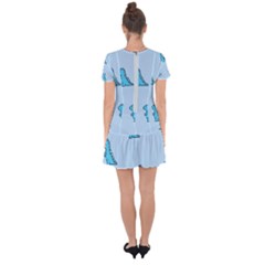 Drop Hem Mini Chiffon Dress 