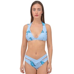 Double Strap Halter Bikini Set 