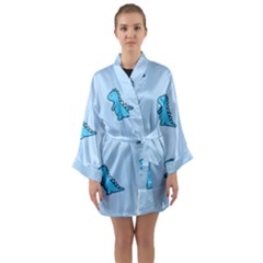 Long Sleeve Satin Kimono 