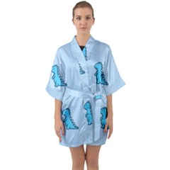 Half Sleeve Satin Kimono  