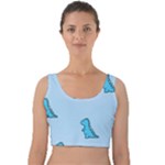 Dinosaur , Cute, Pastel, Velvet Crop Top