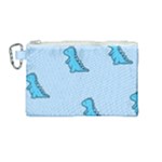 Dinosaur , Cute, Pastel, Canvas Cosmetic Bag (Medium)