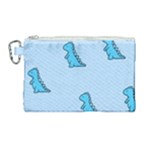 Dinosaur , Cute, Pastel, Canvas Cosmetic Bag (Large)