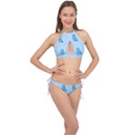 Dinosaur , Cute, Pastel, Cross Front Halter Bikini Set