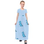 Dinosaur , Cute, Pastel, Kids  Short Sleeve Maxi Dress