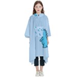 Dinosaur , Cute, Pastel, Kids  Hooded Rain Ponchos