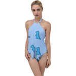 Dinosaur , Cute, Pastel, Go with the Flow One Piece Swimsuit